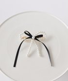 【メゾンドフルール/Maison de FLEUR】のパールサテンリボンバレッタ Black|ID: prp329100004505156 ipo3291000000032740957
