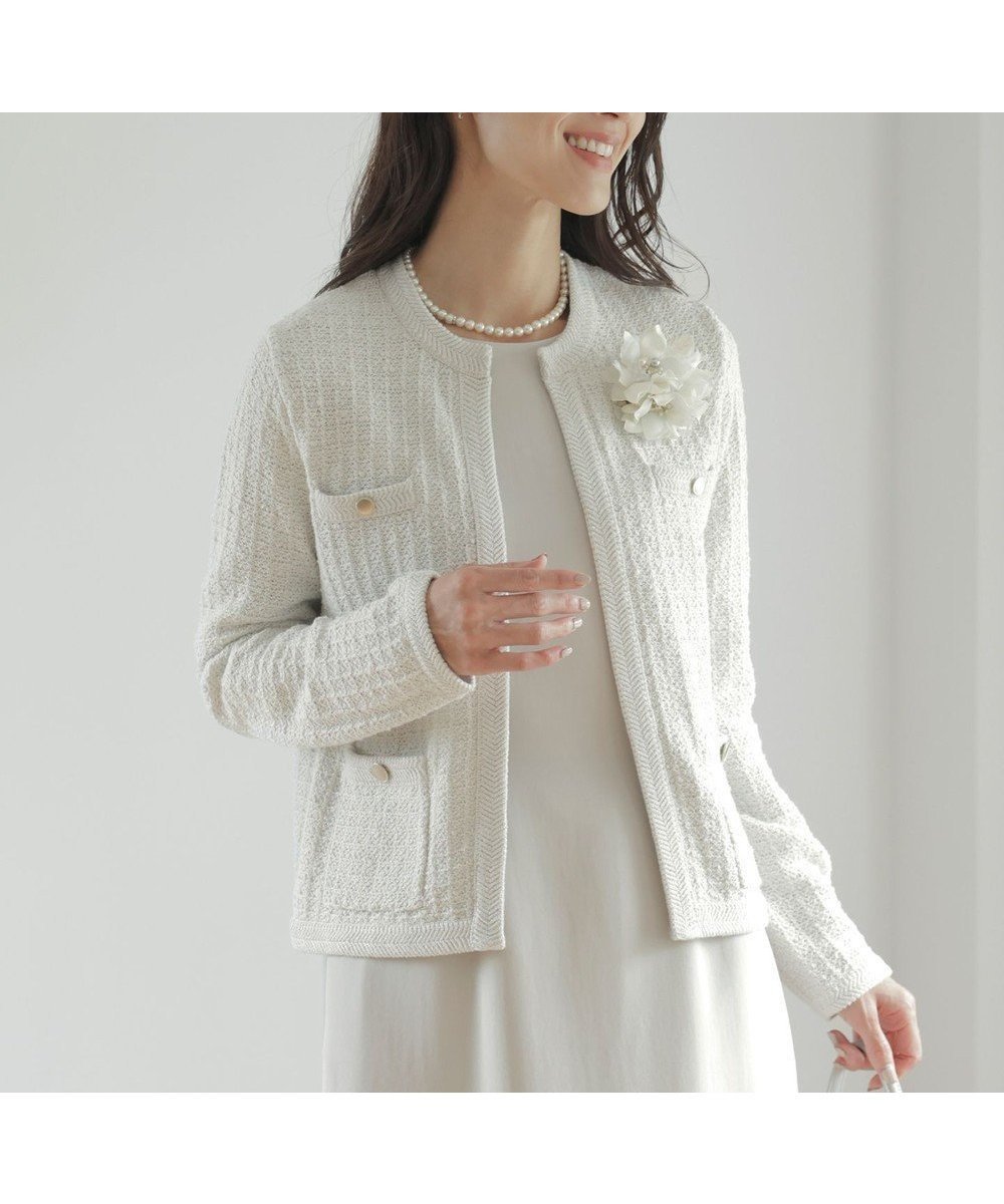 【ジェイ プレス/J.PRESS】のTWEED ニット ジャケット インテリア・キッズ・メンズ・レディースファッション・服の通販 founy(ファニー) 　ファッション　Fashion　レディースファッション　Fashion for Women　アウター　Coat / Outerwear Collection　レディースジャケット・軽アウター　Jackets　ノーカラージャケット / シンプル上品コーデ　Collarless Jackets　エレガント 上品　Elegant　クラシカル　Classical, Vintage-Inspired　ショート　Short, Short Length　ジャケット　Jacket, Outerwear　ストレート　Straight, Straight Cut　セレモニー　Ceremony　ツイード　Twill, Twill Weave　トリミング　Trimming, Decorative Edge　バランス　Balance, Style Balance　ミックス　Mix, Mixed Style　メタル　Metal, Metal Parts　冬　Winter / This Winter　A/W・秋冬　Autumn/Winter　ライトグレー系5|ID: prp329100004506195 ipo3291000000033640951