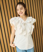 【ハッシュニュアンス/#Newans】の〈春名亜美さんコラボ〉【大人気オールインワンのブラウスが登場!】ラッフルフリルブラウス オフ|ID: prp329100004506258 ipo3291000000031886498