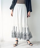 【イェッカ ヴェッカ/YECCA VECCA】のアイレット刺繍ギャザーフレアスカート Off White|ID: prp329100004506657 ipo3291000000031811672