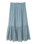 【イェッカ ヴェッカ/YECCA VECCA】のアイレット刺繍ギャザーフレアスカート Green|ID: prp329100004506657 ipo3291000000031811677