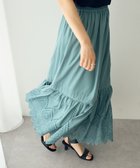 【イェッカ ヴェッカ/YECCA VECCA】のアイレット刺繍ギャザーフレアスカート Green|ID: prp329100004506657 ipo3291000000032686716