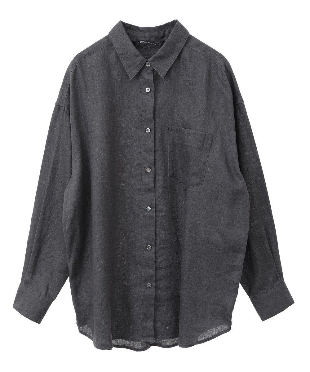 【イェッカ ヴェッカ/YECCA VECCA】の3wayフレンチリネンシャツ インテリア・キッズ・メンズ・レディースファッション・服の通販 founy(ファニー) 　ファッション　Fashion　レディースファッション　WOMEN　トップス・カットソー　Tops/Tshirt　シャツ/ブラウス　Shirts/Blouses　おすすめ　Recommend　カシュクール　Cachecoeur　フレンチ　French　ポケット　Pocket　リネン　Linen　エレガント 上品　Elegant　夏　Summer　春　Spring　S/S・春夏　Ss・Spring/Summer　Charcoal Gray|ID: prp329100004506658 ipo3291000000031811685