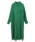 【イェッカ ヴェッカ/YECCA VECCA】の2wayフレンチリネンロングシャツワンピース Green|ID: prp329100004506663 ipo3291000000031811711