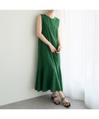 【イェッカ ヴェッカ/YECCA VECCA】のレーヨン麻レースアップワンピース Green|ID: prp329100004506667 ipo3291000000031811732