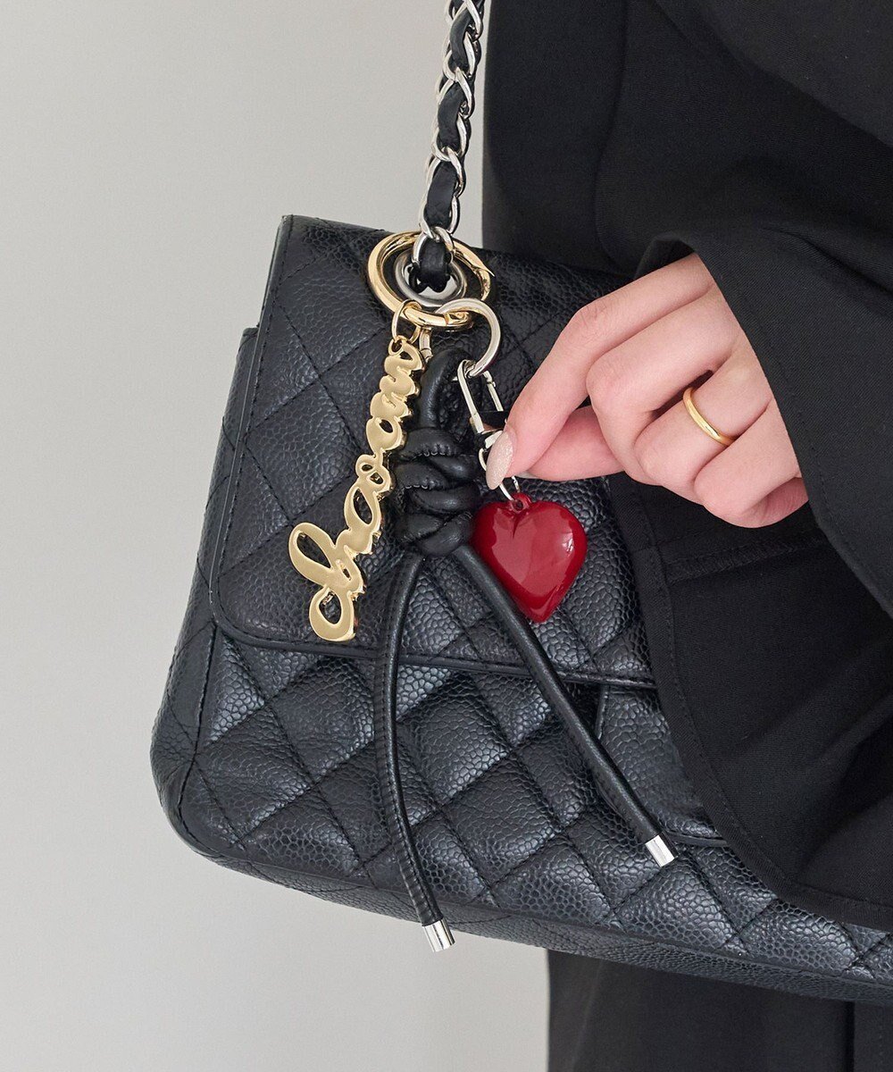 【フィービィー/phoebe】のハートレザーコードバッグチャーム レッド 人気、トレンドファッション・服の通販 founy(ファニー) 　ファッション　Fashion　レディースファッション　Fashion for Women　アクセサリー　Fashion Accessories　キーホルダー　Keychain, Key Holder　ギフト プレゼント　Gift / Present　クール　Cool, Chic　シンプル　Simple, Minimal　チャーム　Charm, Pendant　ポーチ　Pouch, Small Case　 other-1|ID: prp329100004506690 ipo3291000000032741265