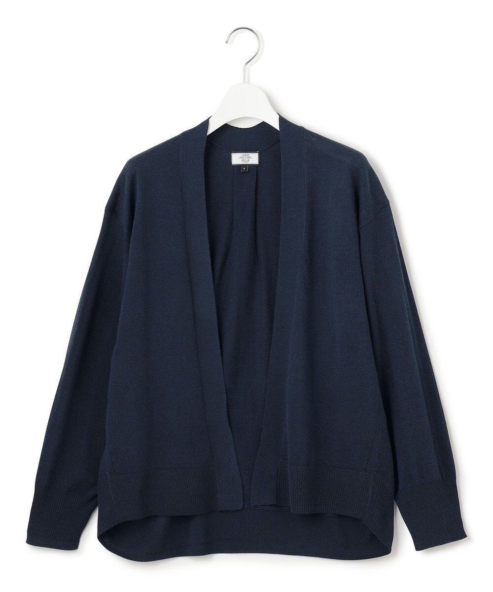 【ジェイプレスヨークストリート/J.PRESS YORK STREET】の【WOMEN】シアーカーディガン インテリア・キッズ・メンズ・レディースファッション・服の通販 founy(ファニー) 　ファッション　Fashion　レディースファッション　WOMEN　トップス・カットソー　Tops/Tshirt　カーディガン　Cardigans　インナー　Inner　春　Spring　カーディガン　Cardigan　シアー　Sheer　ドレープ　Drape　バランス　Balance　プリント　Print　ボトム　Bottom　S/S・春夏　Ss・Spring/Summer　夏　Summer　エレガント 上品　Elegant　ネイビー系|ID: prp329100004506710 ipo3291000000031811939