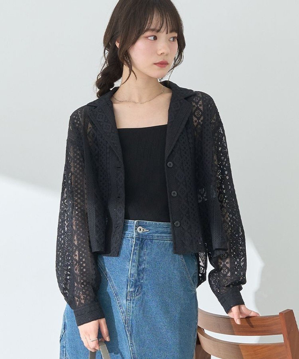 【アースミュージックアンドエコロジー/earth music&ecology】のスパンコールレースショートシャツ 人気、トレンドファッション・服の通販 founy(ファニー) 　ファッション　Fashion　レディースファッション　Ladies' Fashion Online　トップス・カットソー　Tops/Tshirt　シャツ/ブラウス　Shirts/Blouses　フォルム　Form　ポケット　Pocket　夏　Summer　春　Spring　S/S・春夏　Ss・Spring/Summer　羽織　Haori　 other-1|ID: prp329100004506722 ipo3291000000032592473