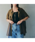 【イェッカ ヴェッカ/YECCA VECCA】のメッシュMIXデザインシャツ Khaki|ID: prp329100004506736 ipo3291000000032592529