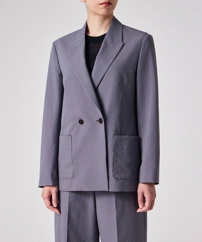 【ポール スミス/Paul Smith】の【洗える】シアサッカー ダブルジャケット インテリア・キッズ・メンズ・レディースファッション・服の通販 founy(ファニー) https://founy.com/ ファッション Fashion レディースファッション Fashion for Women アウター Coat / Outerwear Collection レディースジャケット・軽アウター Jackets テーラードジャケット / 通勤・きれいめスタイル Tailored Jackets & Blazers おすすめ Recommended / Our Picks ジャケット Jacket, Outerwear セットアップ Set-Up, Coordinated Outfit ダブル Double, Double-Breasted ボックス Boxy, Box Shape 夏 Summer S/S・春夏 SS, Spring/Summer, Warm Season 洗える Machine Washable A/W・秋冬 Autumn/Winter 軽量 Lightweight, Ultra Light |ID: prp329100004506774 ipo3291000000033088874