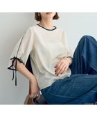 【イェッカ ヴェッカ/YECCA VECCA】の配色リボンブラウス Ivory|ID: prp329100004506820 ipo3291000000031995244