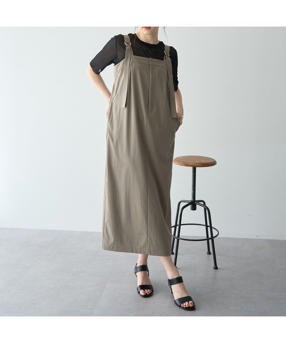 【イェッカ ヴェッカ/YECCA VECCA】のドライタッチサロペットスカート 人気、トレンドファッション・服の通販 founy(ファニー) 　ファッション　Fashion　レディースファッション　Fashion for Women　スカート　Skirts　おすすめ　Recommended / Our Picks　インナー　Innerwear　サロペット　Overalls, Salopette　ストレッチ　Stretch, Stretchy Fabric　セットアップ　Set-Up, Coordinated Outfit　フロント　Front, Front Design　ポケット　Pocket, Pocket Detail　ラップ　Wrap, Wrap Design　エレガント 上品　Elegant　夏　Summer　春　Spring　S/S・春夏　SS, Spring/Summer, Warm Season　 other-1|ID: prp329100004506828 ipo3291000000032593350