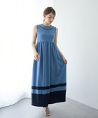 【イェッカ ヴェッカ/YECCA VECCA】の配色ニットワンピース Blue|ID: prp329100004506837 ipo3291000000031812746