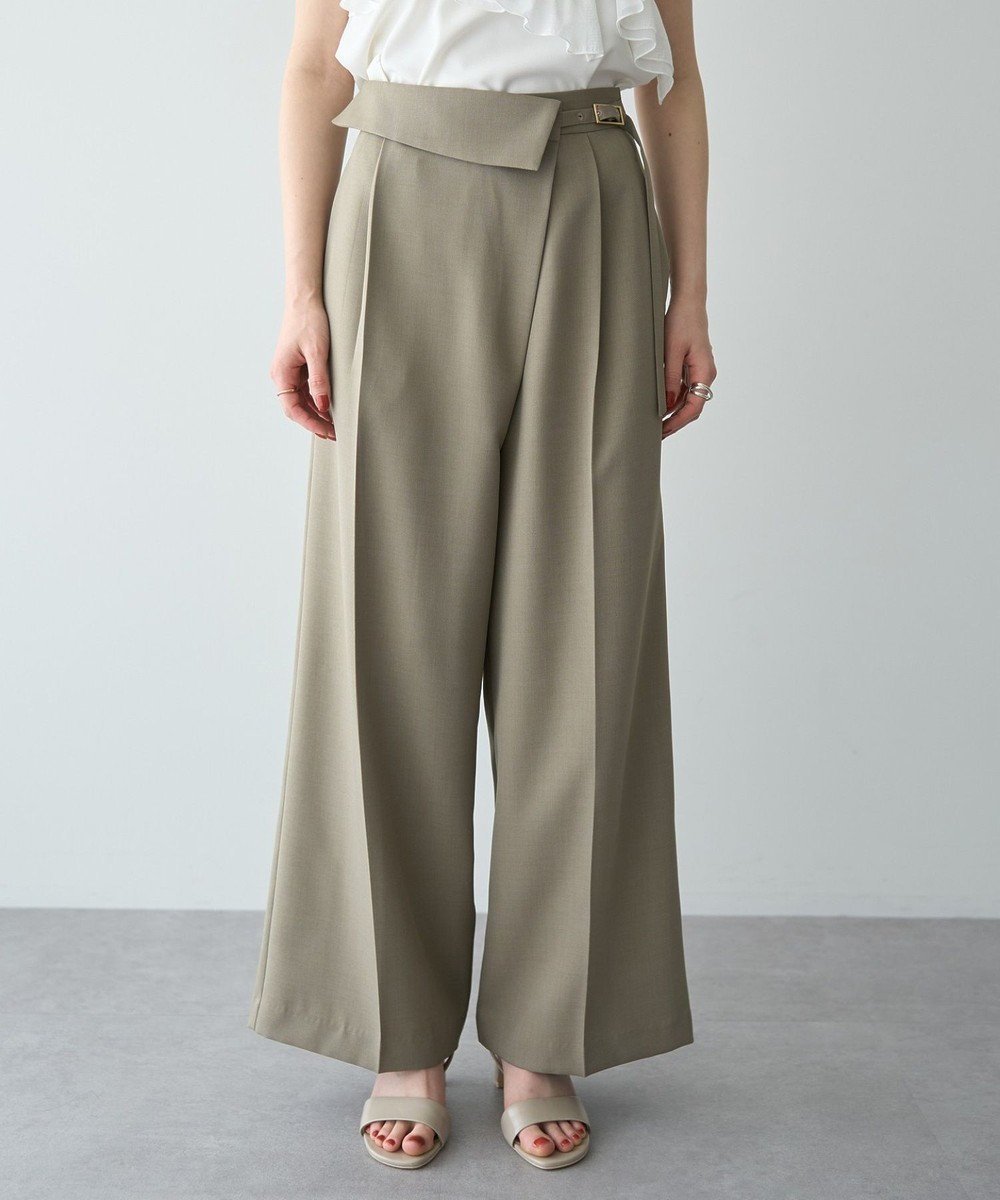 【イェッカ ヴェッカ/YECCA VECCA】のラペルデザインワイドパンツ インテリア・キッズ・メンズ・レディースファッション・服の通販 founy(ファニー) 　ファッション　Fashion　レディースファッション　Ladies' Fashion Online　パンツ　Pants　おすすめ　Recommend　アシンメトリー　Asymmetry　シンプル　Simple　フロント　Front　ポケット　Pocket　ロング　Long　ワイド　Wide　エレガント 上品　Elegant　夏　Summer　春　Spring　S/S・春夏　Ss・Spring/Summer　Beige|ID: prp329100004506840 ipo3291000000032665359