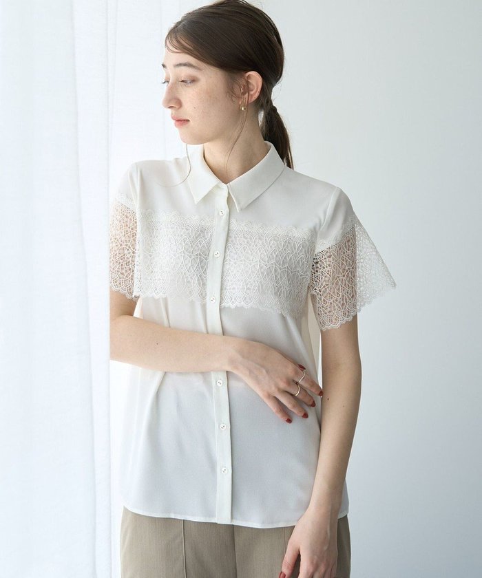 【イェッカ ヴェッカ/YECCA VECCA】のレースMIXブラウス インテリア・キッズ・メンズ・レディースファッション・服の通販 founy(ファニー) https://founy.com/ ファッション Fashion レディースファッション WOMEN トップス・カットソー Tops/Tshirt シャツ/ブラウス Shirts/Blouses ギャザー Gather ジョーゼット Georgette スマート Smart ドレープ Drape フェミニン Feminine フロント Front ポケット Pocket レース Race 夏 Summer 春 Spring S/S・春夏 Ss・Spring/Summer |ID: prp329100004506844 ipo3291000000031812775