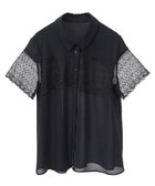 【イェッカ ヴェッカ/YECCA VECCA】のレースMIXブラウス Dark Navy|ID: prp329100004506844 ipo3291000000032329549