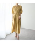 【イェッカ ヴェッカ/YECCA VECCA】のベルト付きタックデザインワンピース Yellow|ID: prp329100004506848 ipo3291000000031879435