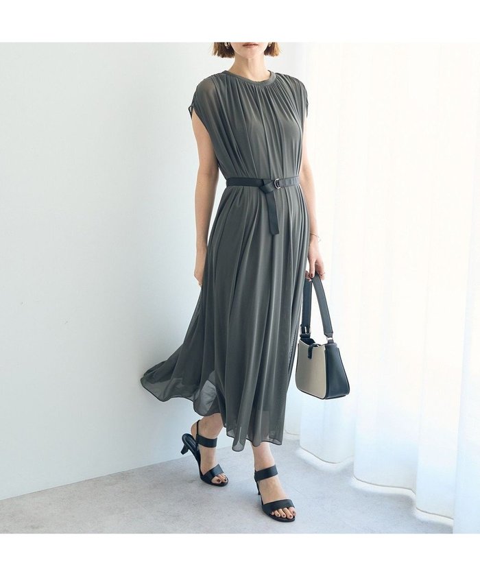 【イェッカ ヴェッカ/YECCA VECCA】のベルト付きチュールワンピース インテリア・キッズ・メンズ・レディースファッション・服の通販 founy(ファニー) https://founy.com/ ファッション Fashion レディースファッション WOMEN ワンピース Dress ベルト Belts エレガント 上品 Elegant ギャザー Gather チュール Tulle フォルム Form ポケット Pocket 夏 Summer 春 Spring S/S・春夏 Ss・Spring/Summer |ID: prp329100004506855 ipo3291000000032063878