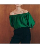 【イェッカ ヴェッカ/YECCA VECCA】の2wayギャザーブラウス Green|ID: prp329100004506856 ipo3291000000031812871