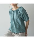 【イェッカ ヴェッカ/YECCA VECCA】のアイレット刺繍タックスリーブブラウス Green|ID: prp329100004506858 ipo3291000000031812885