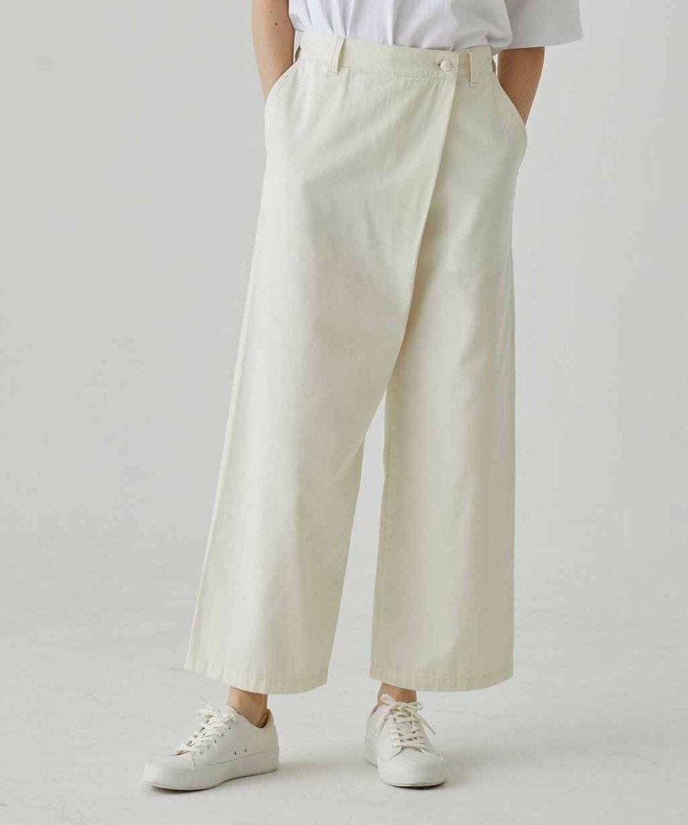 【サキュウ/caqu】の【洗える/コットン100%】rap pants ドライタッチ強撚糸採用のワイドパンツ インテリア・キッズ・メンズ・レディースファッション・服の通販 founy(ファニー) 　ファッション　Fashion　レディースファッション　Fashion for Women　パンツ　Pants & Trousers　インディゴ　Indigo Denim　洗える　Machine Washable　ジーンズ　Jeans, Denim Pants　ストレート　Straight, Straight Cut　ツイル　Twist, Twisted Detail　デニム　Denim, Jeans Material　ハイライズ　High Rise, High Waist　リネン　Linen, Linen Fabric　ワイド　Wide, Wide Fit　A/W・秋冬　Autumn/Winter　S/S・春夏　SS, Spring/Summer, Warm Season　夏　Summer　エレガント 上品　Elegant　ivory|ID: prp329100004506863 ipo3291000000032740927