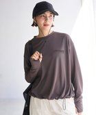 【アンフィーロ 自由区/UNFILO】の【吸水速乾/接触冷感】ラッシュガード ドロストプルオーバー チャコール|ID: prp329100004506907 ipo3291000000031910170