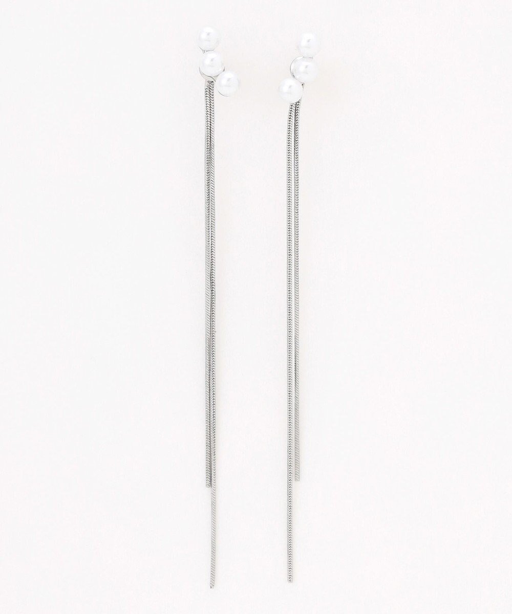 【エニー/ANY】の【WEB限定】ロングチェーンパールピアス(両耳用) インテリア・キッズ・メンズ・レディースファッション・服の通販 founy(ファニー) 　ファッション　Fashion　レディースファッション　Fashion for Women　アクセサリー　Fashion Accessories　チェーン　Chain, Chain Strap　パール　Pearl, Pearl Accent　ロング　Long, Long-Length　再入荷　Restock / Back in Stock　おすすめ　Recommended / Our Picks　エレガント 上品　Elegant　ギフト プレゼント　Gift / Present　シルバー|ID: prp329100004506919 ipo3291000000033580196