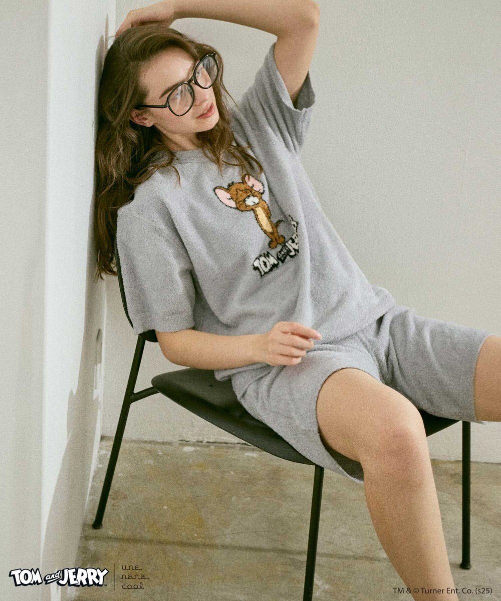 【ウンナナクール/une nana cool】のトムとジェリー × une nana cool なめらかふわふわプルオーバー ハーフパンツセット インテリア・キッズ・メンズ・レディースファッション・服の通販 founy(ファニー) 　ファッション　Fashion　レディースファッション　WOMEN　パンツ　Pants　ハーフ / ショートパンツ　Short Pants　クール　Cool　コラボ　Collaboration　なめらか　Smooth　ネコ　Cat　ハーフ　Half　パジャマ　Pajamas　ボトム　Bottom　GY|ID: prp329100004506935 ipo3291000000031813286
