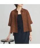 【アイシービー/iCB】の【洗える】ゼブラシアーJQ クロップドシャツ マットブラウン系|ID: prp329100004506944 ipo3291000000032139049