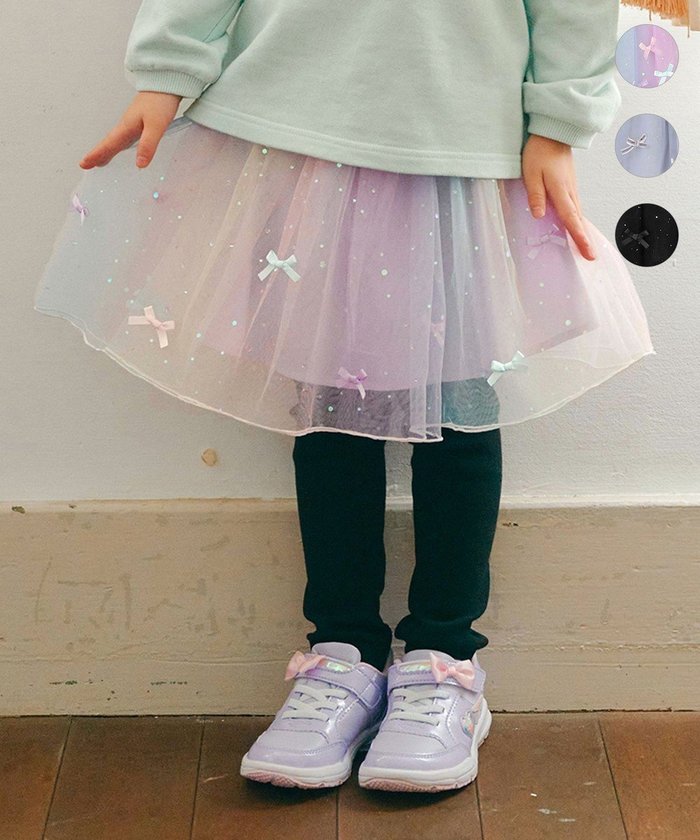 【エニファム/any FAM / KIDS】のリボン×ラメチュールスカッツ インテリア・キッズ・メンズ・レディースファッション・服の通販 founy(ファニー) https://founy.com/ ファッション Fashion キッズファッション KIDS ボトムス Bottoms/Kids おすすめ Recommend チュール Tulle ポケット Pocket リボン Ribbon A/W・秋冬 Aw・Autumn/Winter・Fw・Fall-Winter |ID: prp329100004508047 ipo3291000000031823108
