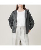 【アイシービー/iCB】の【洗える】サテンボンディング ジップアップパーカー チャコール系|ID: prp329100004508199 ipo3291000000032501695