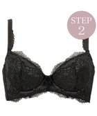 【ブラデリス ニューヨーク/BRADELIS New York】の【BRADELIS New York/ 育乳補整ブラ・STEP2 寄せる】ローズステップ2ブラ24A1 谷間を作ってキープする補正ブラ ブラック|ID: prp329100004508204 ipo3291000000031975971