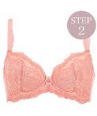 【ブラデリス ニューヨーク/BRADELIS New York】の【BRADELIS New York/ 育乳補整ブラ・STEP2 寄せる】ローズステップ2ブラ24A1 谷間を作ってキープする補正ブラ シェルピンク|ID: prp329100004508204 ipo3291000000031975973