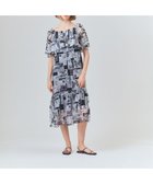 【グレース コンチネンタル/GRACE CONTINENTAL】のシフォンプリントドレス ブラック|ID: prp329100004508445 ipo3291000000032650128