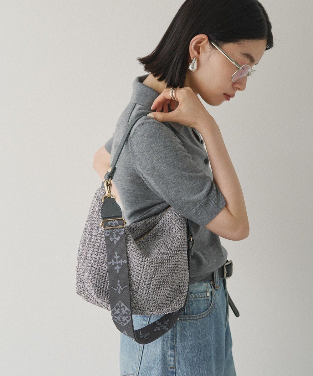【ラシット/russet】の【2025SS新作】モノグラムテープ付きカゴシンプルショルダーバッグ(CE-1552) 人気、トレンドファッション・服の通販 founy(ファニー) 　ファッション　Fashion　レディースファッション　Ladies' Fashion Online　コンパクト　Compact　軽量　Lightweight　ショルダー　Shoulder　スマート　Smart　財布　Wallet　時計　Clock　人気　Popularity　ハンカチ　Handkerchief　ポケット　Pocket　ポーチ　Pouch　ラフィア　Raffia　再入荷　Restock/Back In Stock/Re Arrival　おすすめ　Recommend　日本製　Made In Japan　夏　Summer　エレガント 上品　Elegant　2025年　2025　2025春夏・S/S　Ss,Spring/Summer,2025　 other-1|ID: prp329100004508499 ipo3291000000032380886