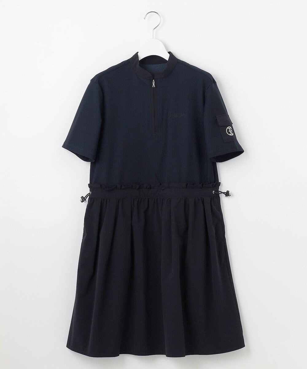 【23区 ゴルフ/NIJYUSANKU GOLF】の【WOMEN】機能に優れた新素材「AIR TOOL」で暑い夏を快適に コンビ素材 ワンピース 接触冷感 UVカット 高通気 ストレッチ イージーケア インテリア・キッズ・メンズ・レディースファッション・服の通販 founy(ファニー) 　ファッション　Fashion　レディースファッション　Ladies' Fashion Online　ワンピース　Dress　ドレス　Party Dresses　春　Spring　コンビ　Combination　軽量　Lightweight　サークル　Circle　ストレッチ　Stretch　スポーツ　Sports　タフタ　Taffeta　ドレス　Dress　ポケット　Pocket　ポーチ　Pouch　メッシュ　Mesh　S/S・春夏　Ss・Spring/Summer　夏　Summer　旅行　Travel　エレガント 上品　Elegant　ゴルフ　Golf　ネイビー系|ID: prp329100004508537 ipo3291000000032057172