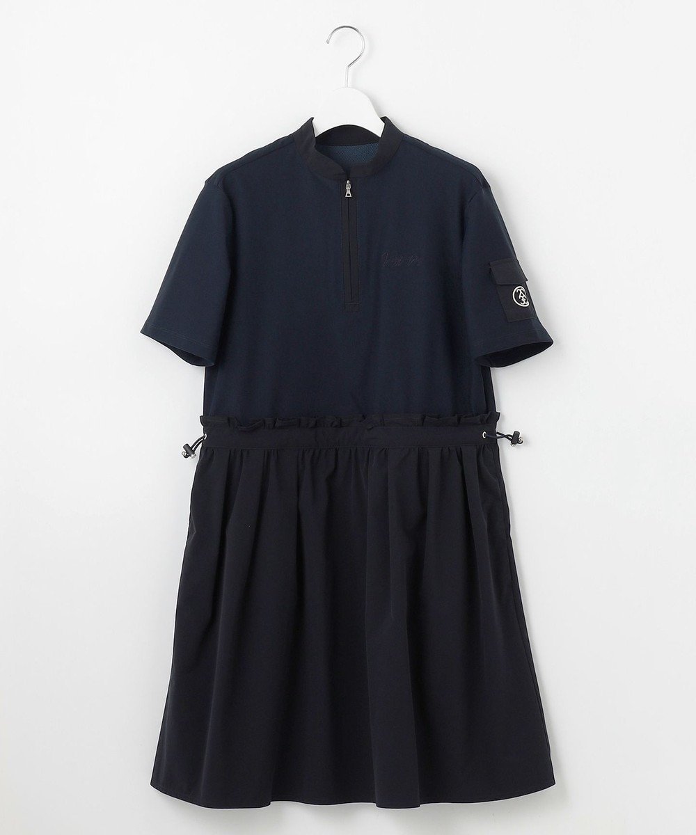 【23区 ゴルフ/NIJYUSANKU GOLF】の【WOMEN】機能に優れた新素材「AIR TOOL」で暑い夏を快適に コンビ素材 ワンピース インテリア・キッズ・メンズ・レディースファッション・服の通販 founy(ファニー) ファッション Fashion レディースファッション Fashion for Women ワンピース Dresses フォーマル・パーティードレス・結婚式用ドレス Elegant & Casual Dresses 春 Spring コンビ Combo, Combination Style 軽量 Lightweight, Ultra Light サークル Circle, Round Design ストレッチ Stretch, Stretchy Fabric スポーツ Sports, Activewear タフタ Taffeta, Structured Fabric ドレス Dress, One-Piece ポケット Pocket, Pocket Detail ポーチ Pouch, Small Case メッシュ Mesh, Net Fabric S/S・春夏 SS, Spring/Summer, Warm Season 夏 Summer 旅行 Travel エレガント 上品 Elegant ゴルフ Golf ネイビー系|ID: prp329100004508537 ipo3291000000033649796