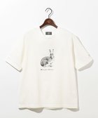【ジョセフ アブード マウンテン/JOSEPH ABBOUD MOUNTAIN】の【日本製・アーティストコラボレーション】プレーティング天竺Tシャツ ホワイト系ウサギ|ID: prp329100004508571 ipo3291000000031828207