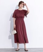 【エニィ スィス/any SiS】の【洗える】シアーパターン ワンピース ダークピンク|ID: prp329100004508578 ipo3291000000033451321