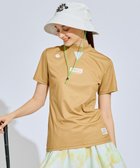 【ピーダブリュサーキュラス/PW CIRCULUS】の【吸水速乾 / UV遮蔽率96.3% UVカット / ストレッチ】【WOMEN】メッシュコンビモックネックT ゴルフ レディース ベージュ系|ID: prp329100004508580 ipo3291000000032071019