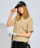 【ピーダブリュサーキュラス/PW CIRCULUS】の【吸水速乾 / UV遮蔽率99% UVカット / ストレッチ】【WOMEN】メッシュポケットモックネックT ゴルフ レディース ベージュ系|ID: prp329100004508581 ipo3291000000032057178