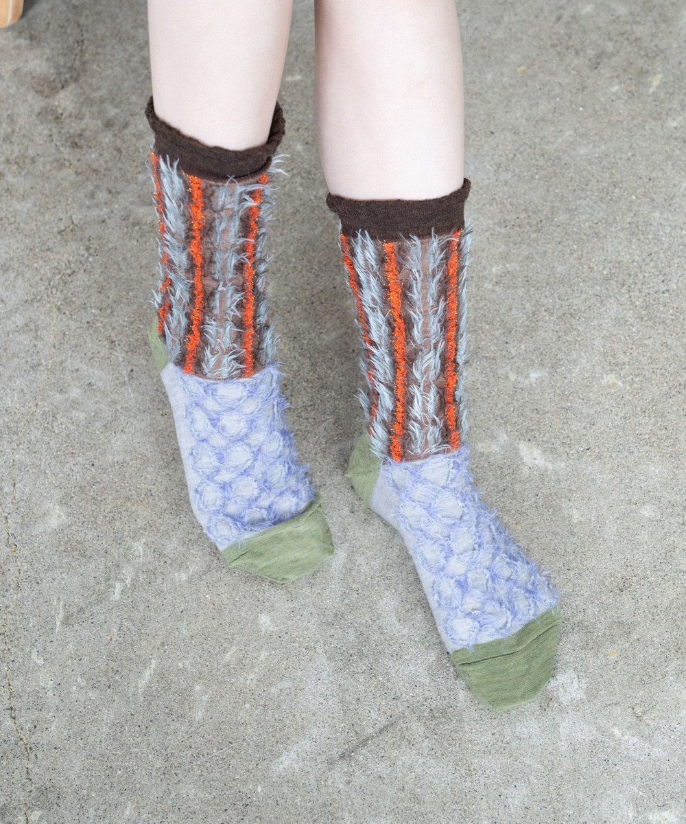 【コキュウ/COQ】の【23~25cm】BAMBI DOTS ソックス インテリア・キッズ・メンズ・レディースファッション・服の通販 founy(ファニー) 　ファッション　Fashion　レディースファッション　WOMEN　ソックス　Socks　レッグウェア　Legwear　コレクション　Collection　ストライプ　Stripe　ソックス　Socks　タンブラー　Tumbler　ドット　Dot　バランス　Balance　リバーシブル　Reversible　おすすめ　Recommend　犬　Dog　サックス|ID: prp329100004508614 ipo3291000000031828647