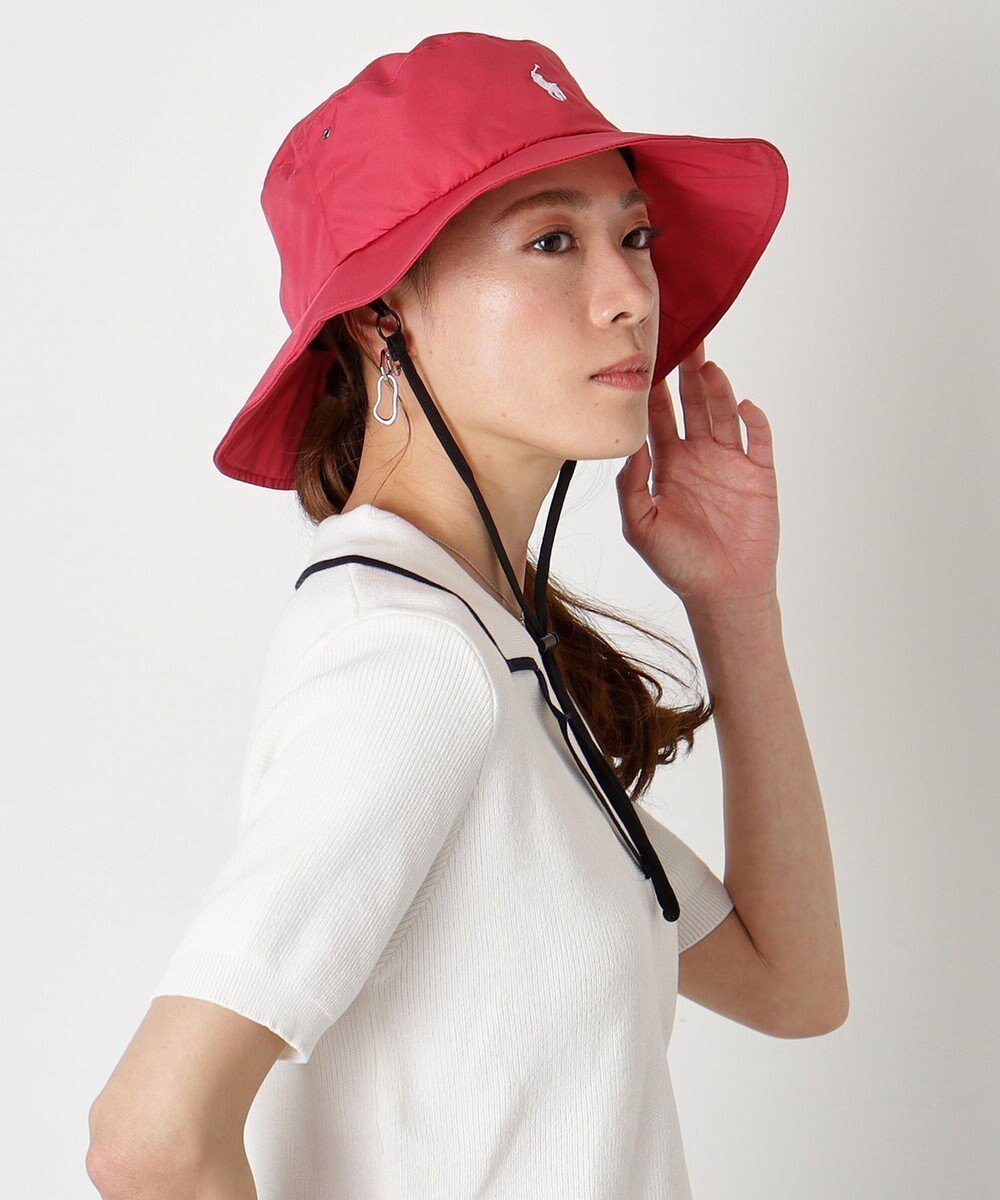 【ムーンバット/MOONBAT】のPOLO RALPH LAUREN 刺繍 リップパラソルハット インテリア・キッズ・メンズ・レディースファッション・服の通販 founy(ファニー) 　ファッション　Fashion　レディースファッション　Fashion for Women　キャップ&ハット　Hats & Caps　アイビー　Ivy Pattern　ニューヨーク　New York, NYC Style　帽子　Hat, Headwear　メッシュ　Mesh, Net Fabric　ラップ　Wrap, Wrap Design　エレガント 上品　Elegant　ローズピンク|ID: prp329100004508754 ipo3291000000033512980