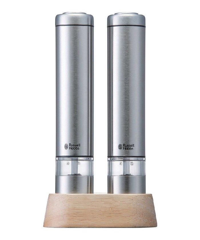 【ヤマト テーブル&キッチン/YAMATO Table & Kitchen】の【ラッセルホブス】電動ミル ソルト・ペッパー ミニ シルバー 7933JP インテリア・キッズ・メンズ・レディースファッション・服の通販 founy(ファニー) https://founy.com/ ファッション Fashion レディースファッション Fashion for Women コンパクト Compact, Small Size シルバー Silver, Metallic Silver スタンド Stand Collar, Upright Stand テーブル Table, Dining Table |ID: prp329100004508948 ipo3291000000033619472