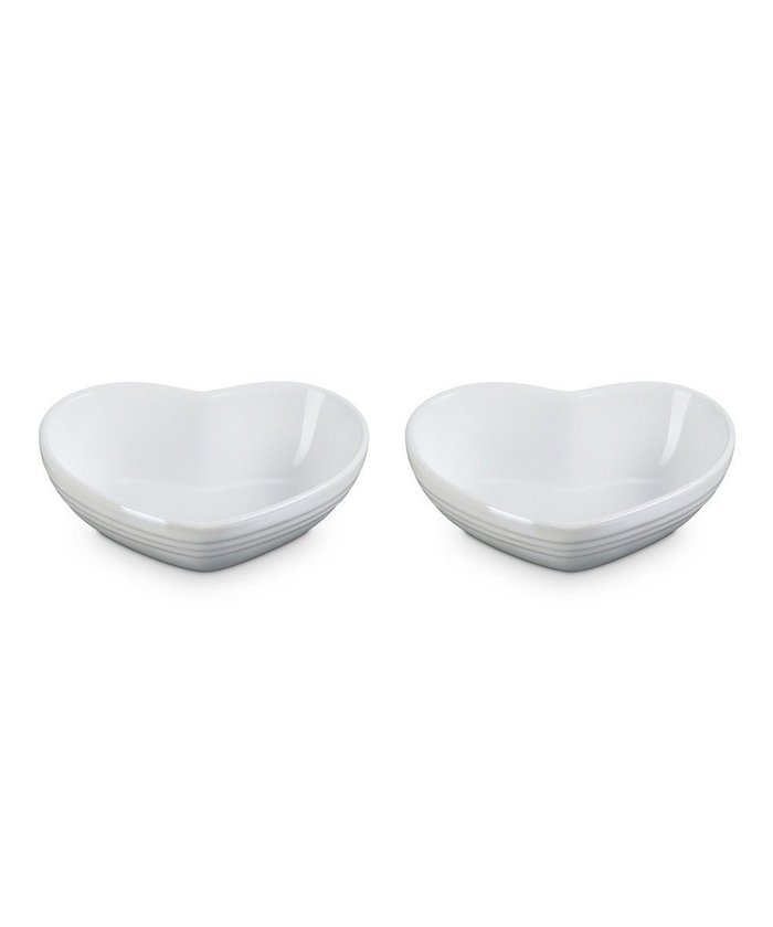 【ヤマト テーブル&キッチン/YAMATO Table & Kitchen】の【ル・クルーゼ】ハート・ディッシュ(S)(2個入り) ホワイトラスター インテリア・キッズ・メンズ・レディースファッション・服の通販 founy(ファニー) https://founy.com/ ファッション Fashion レディースファッション Fashion for Women デザート Dessert, Sweet Treat |ID: prp329100004508974 ipo3291000000032745198