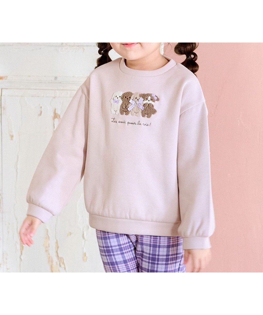 【エニィ/ANY / KIDS】の裏シャギーアニマルトレーナー インテリア・キッズ・メンズ・レディースファッション・服の通販 founy(ファニー) ファッション Fashion キッズファッション Fashion for Kids トップス・カットソー Cut & Sew Tops アニマル Animal Print スウェット / スエット Sweatshirt, Sweatwear ネコ Cat, Feline Motif ビジュー Bijou, Jewel-like Accent ポケット Pocket, Pocket Detail ラベンダー Lavender リボン Ribbon, Bow A/W・秋冬 Autumn/Winter ミルクティー(イヌ)|ID: prp329100004509245 ipo3291000000034377212