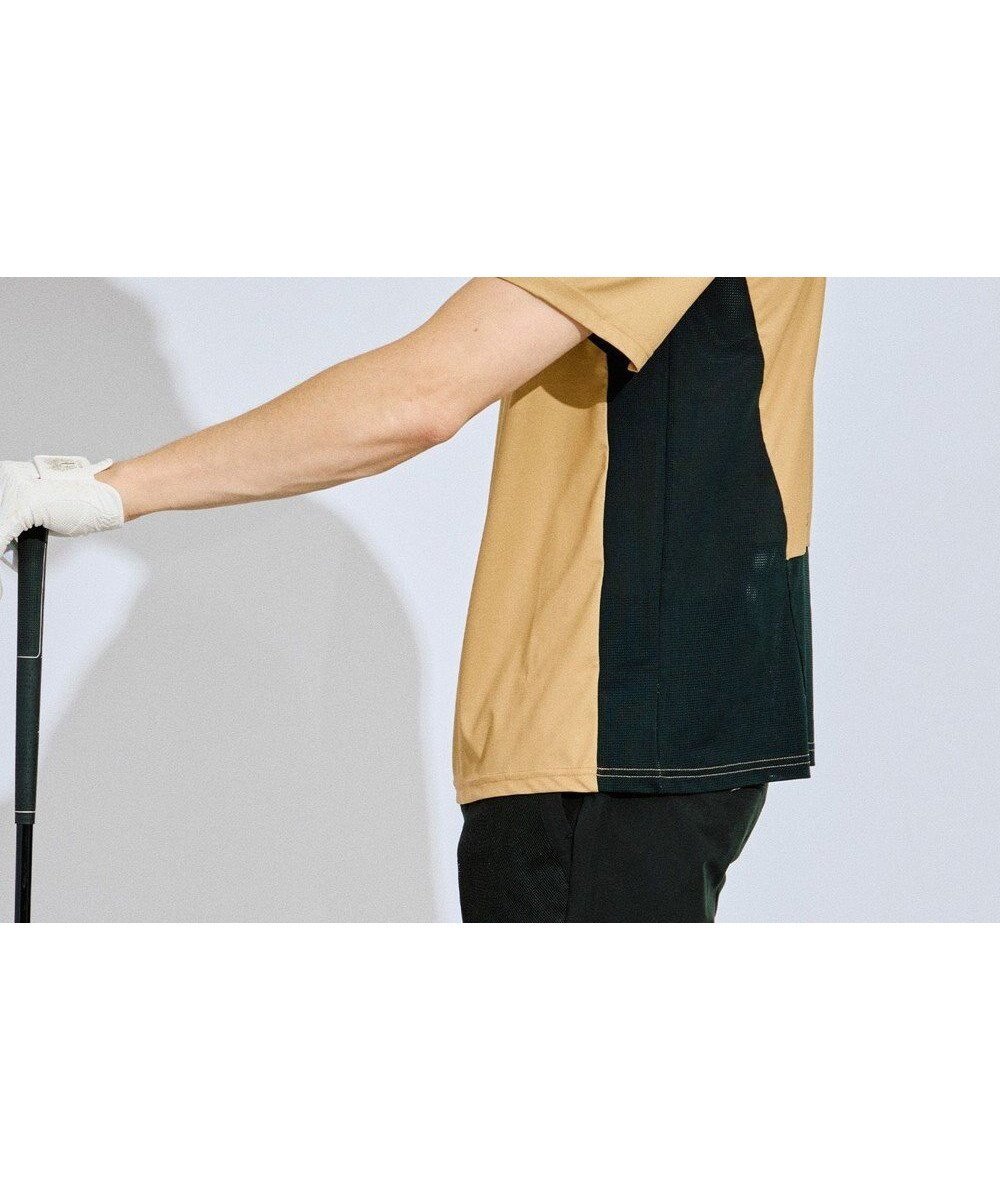 【ピーダブリュサーキュラス/PW CIRCULUS / MEN】の【吸水速乾 / UV遮蔽率96.3% UVカット / ストレッチ】【MEN】メッシュコンビモックネックT ゴルフ インテリア・キッズ・メンズ・レディースファッション・服の通販 founy(ファニー) 　ファッション　Fashion　メンズファッション　Men's Style Online　トップス・カットソー　Tops/Tshirt/Men　シャツ　Shirts　春　Spring　カットソー　Cut And Sew　切替　Switching　吸水　Water Absorption　ストレッチ　Stretch　プリント　Print　メッシュ　Mesh　モックネック　Mock Neck　S/S・春夏　Ss・Spring/Summer　夏　Summer　ゴルフ　Golf　ベージュ系|ID: prp329100004509268 ipo3291000000032070987