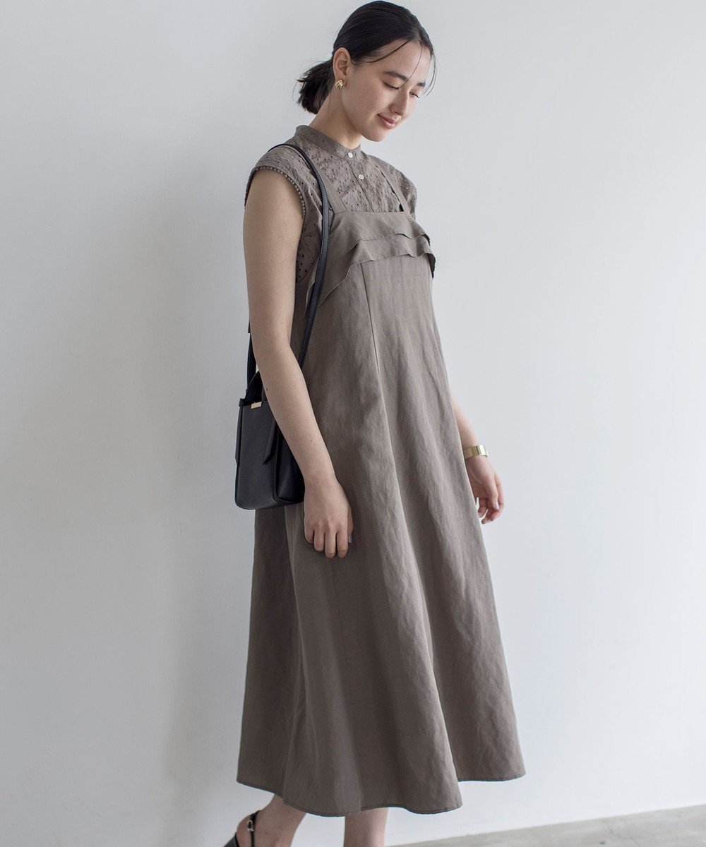 【組曲/KUMIKYOKU】のサマーサック ワンピース インテリア・キッズ・メンズ・レディースファッション・服の通販 founy(ファニー) 　ファッション　Fashion　レディースファッション　Fashion for Women　ワンピース　Dresses　春　Spring　サマー　Summer, Summer Style　フィット　Fit, Slim Fit　フリル　Frill, Ruffle　ラップ　Wrap, Wrap Design　S/S・春夏　SS, Spring/Summer, Warm Season　夏　Summer　モカグレー系|ID: prp329100004509348 ipo3291000000033287675
