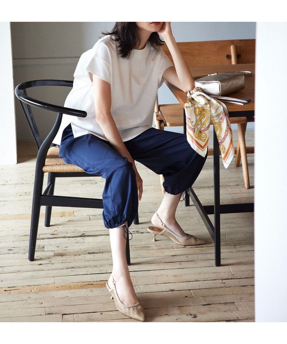 【組曲/KUMIKYOKU】のポリエステルレーヨンツイル パンツ インテリア・キッズ・メンズ・レディースファッション・服の通販 founy(ファニー) ファッション Fashion レディースファッション Fashion for Women パンツ Pants & Trousers 春 Spring カットソー Cut and Sewn Top カーゴパンツ Cargo Pants, Utility Pants ストレート Straight, Straight Cut トレンド Trend, Trending Now なめらか Smooth, Silky Texture バンブー Bamboo, Bamboo Material フェミニン Feminine, Girly ヨーク Yoke, Yoke Design S/S・春夏 SS, Spring/Summer, Warm Season おすすめ Recommended / Our Picks 夏 Summer エレガント 上品 Elegant ネイビー系|ID: prp329100004509351 ipo3291000000034398433