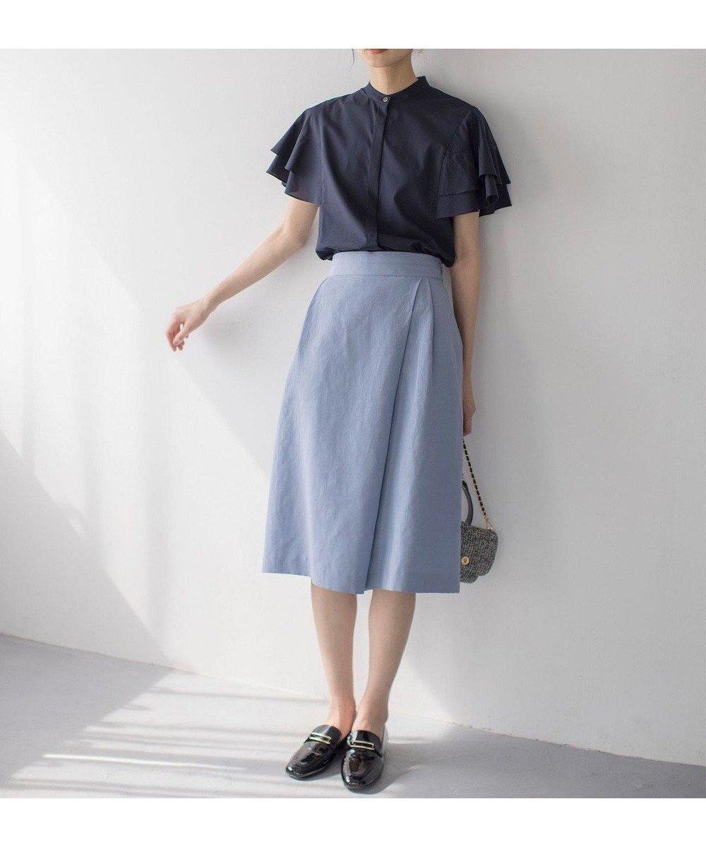 【組曲/KUMIKYOKU】の【WEB限定】ラップパンツ インテリア・キッズ・メンズ・レディースファッション・服の通販 founy(ファニー) 　ファッション　Fashion　レディースファッション　Fashion for Women　パンツ　Pants & Trousers　春　Spring　トレンド　Trend, Trending Now　フィット　Fit, Slim Fit　フェミニン　Feminine, Girly　ポケット　Pocket, Pocket Detail　ラップ　Wrap, Wrap Design　S/S・春夏　SS, Spring/Summer, Warm Season　夏　Summer　エレガント 上品　Elegant　ダルブルー系|ID: prp329100004509352 ipo3291000000033464285